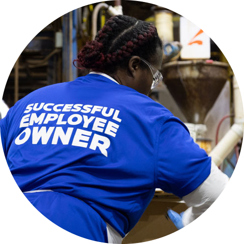 collage of employees working